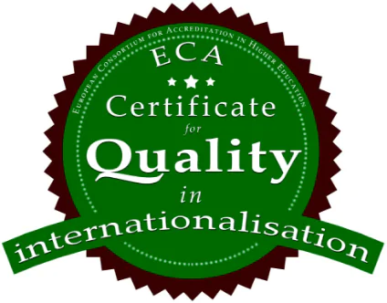 grafika certyfikatu ECA "quality in internationalisation